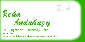 reka andahazy business card