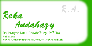 reka andahazy business card